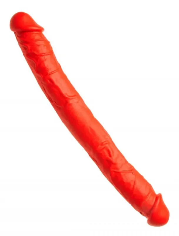 Stretch Doppeldildo aus rotem Silikon