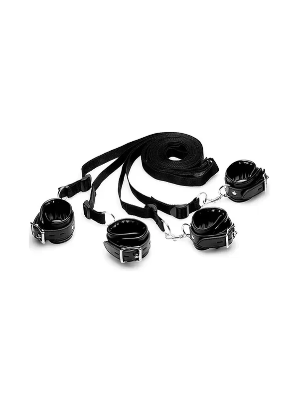 Strict Bed Restraint Kit Bettfessel-Set, schwarz