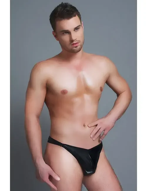 String Tanga MC/9026 Speed aus Wetlook Material schwarz