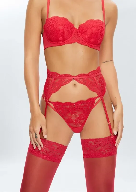 Strumpfhaltergürtel Sexy Lace Planet – Rot