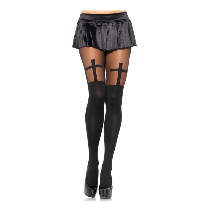 Strumpfhose mit Kreuz
