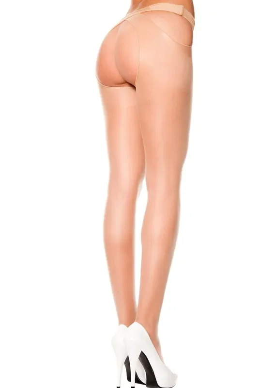 Strumpfhose mit offenem Schritt – hautfarben