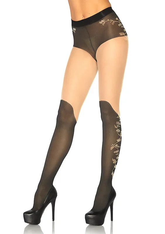 Strumpfhose mit Overknee-Design