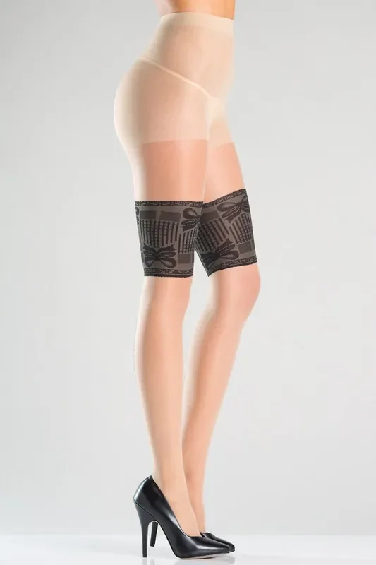 Strumpfhose mit Strumpfhalter bedruckt