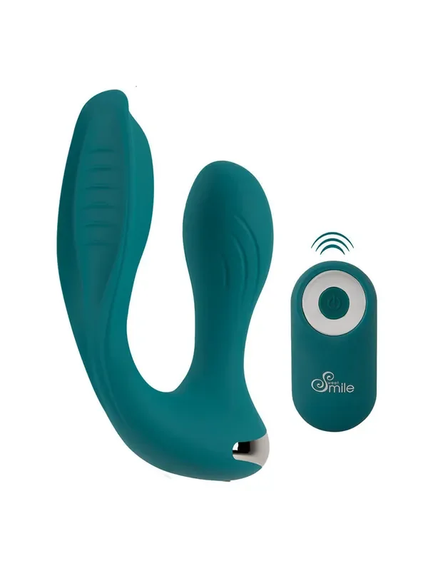 Sweet Smile RC Hands-free Doppel-Vibrator, türkis