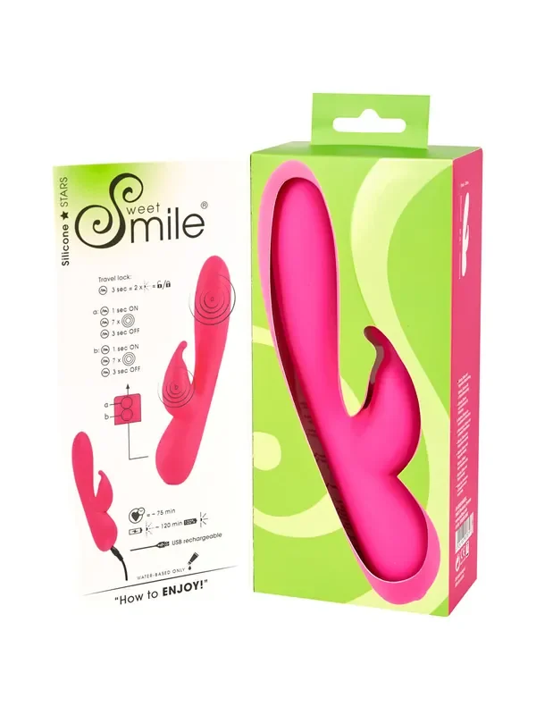 Sweet Smile Rechargeable Rabbit Bunnyvibrator, pink
