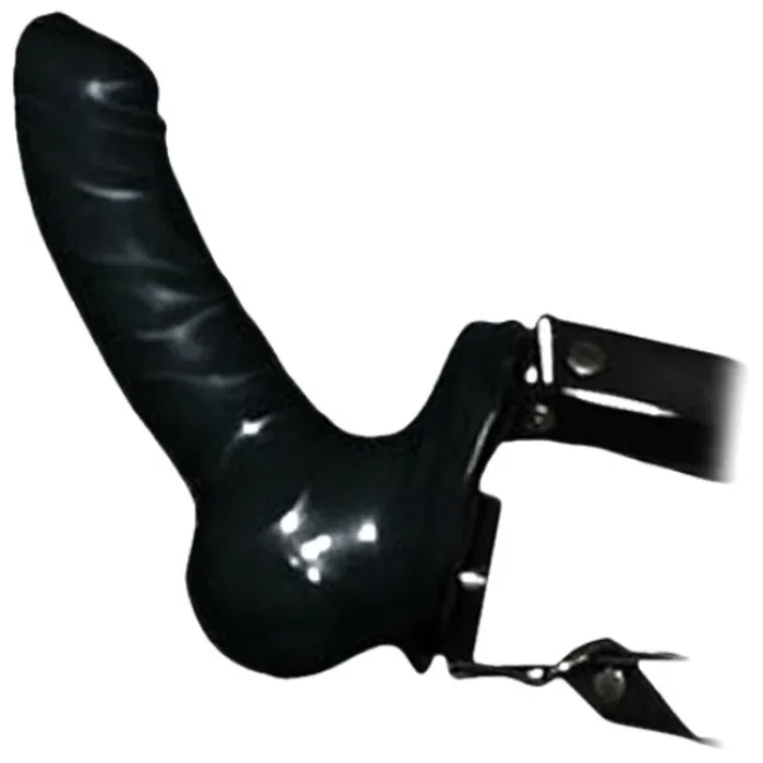 Switch Umschnall-Penis aus schwarzem Gleit-Latex