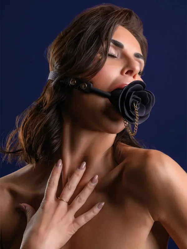 TABOOM Dona Rose Ball Gag with Plug Mundknebel, schwarz