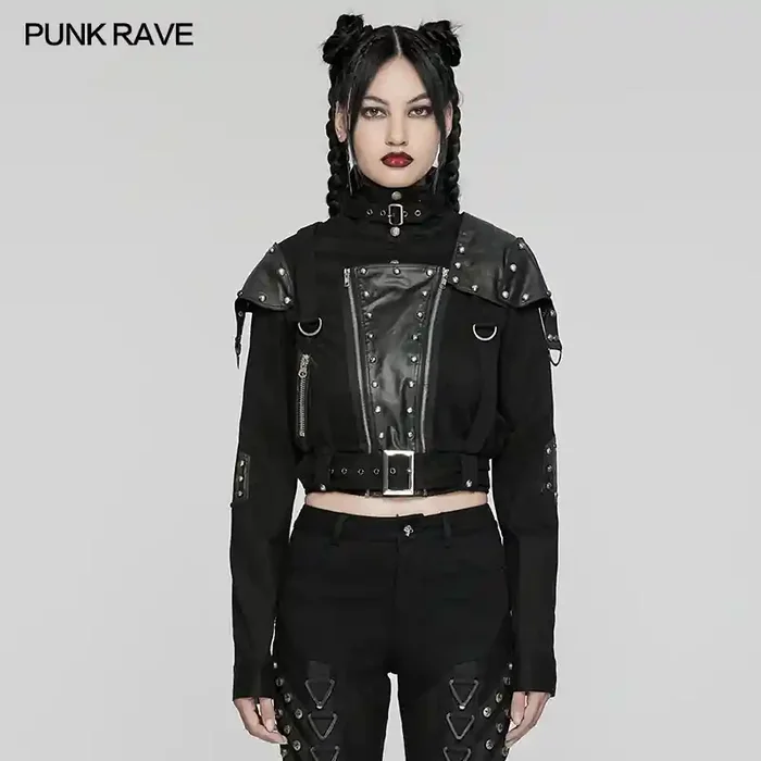 taillierte Crop-Jacke