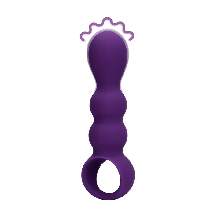 Teardrop Shaped Anal Vibrator – Clear Purple