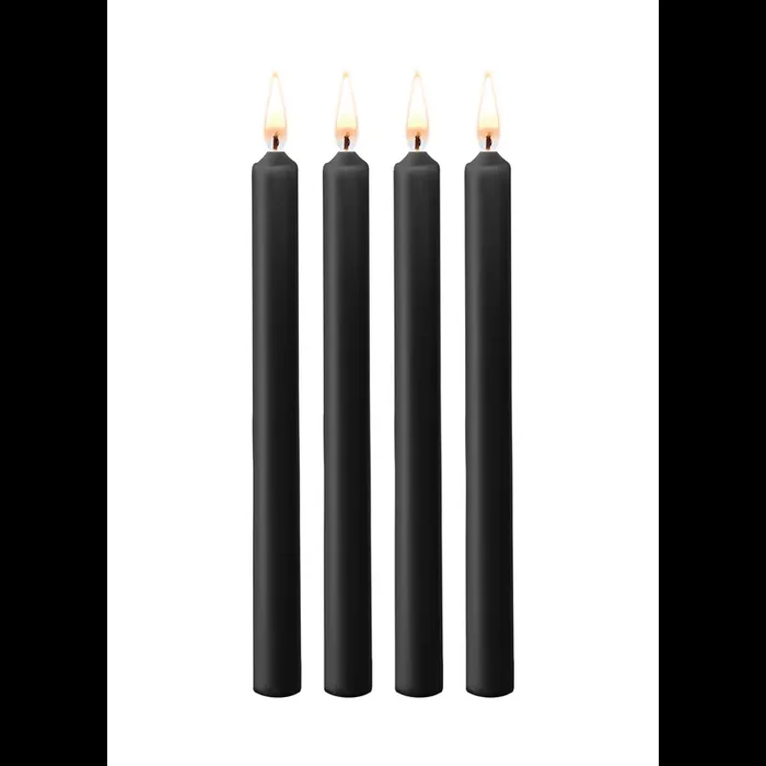 Teasing Wax Candles – 4 Pieces – Large – Black