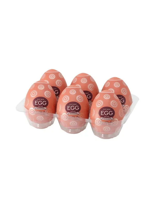 Tenga Egg Gear Stronger Einweg-Masturbator, 6er Set