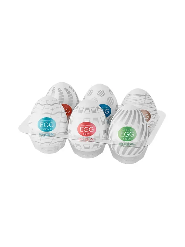Tenga Egg New Variety Pack Masturbatoren 6er Pack, weiß