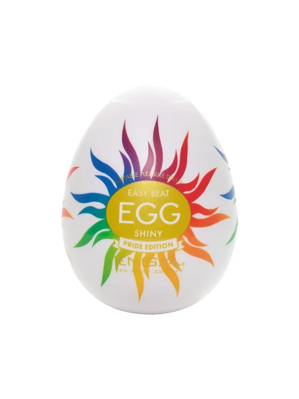 Tenga Egg Shiny Pride Edition Einweg-Masturbator, weiß