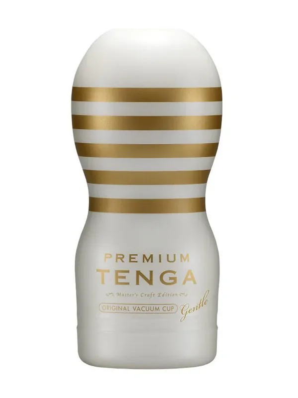 Tenga Premium Original Vacuum Cup Gentle Masturbator, weiß/gold