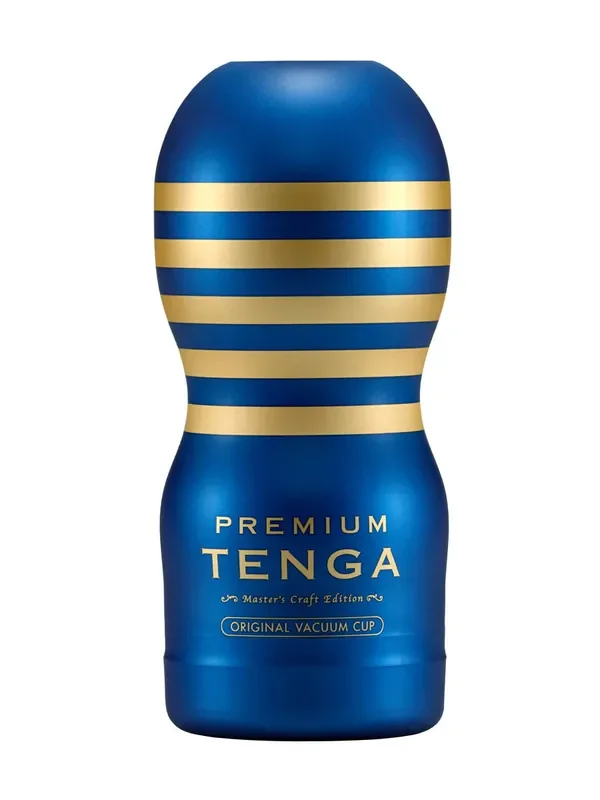 Tenga Premium Original Vacuum Masturbator, blau/gold