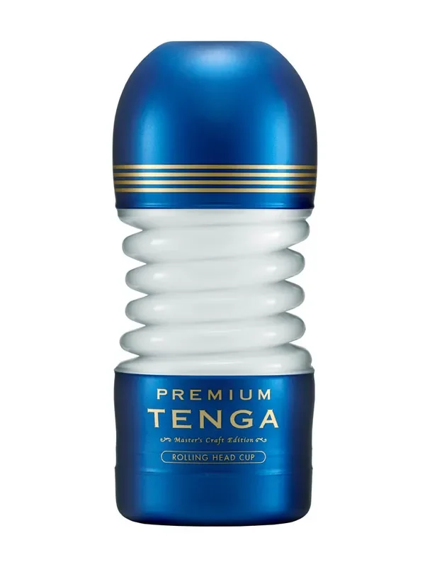 Tenga Premium Rolling Head Masturbator, blau/gold