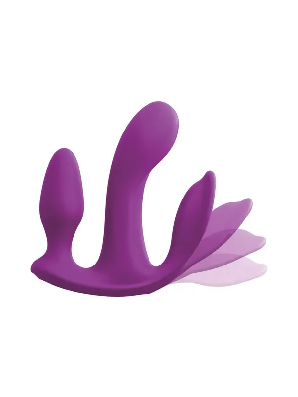 Threesome total ecstasy Vibrator mit Klitorisstimulator und Analplug, lila
