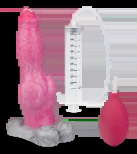 Tier-Spritzdildo mit Saugnapf Schäferhund