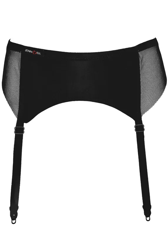 Transparenter Strapsgürtel – Schwarz