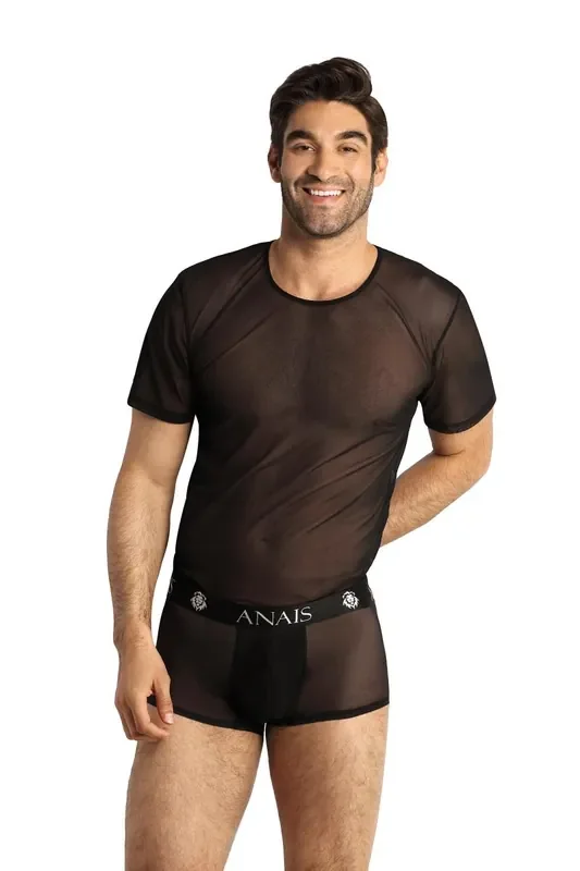 Transparentes Shirt aus Mesh Partyoutfit Clubwear