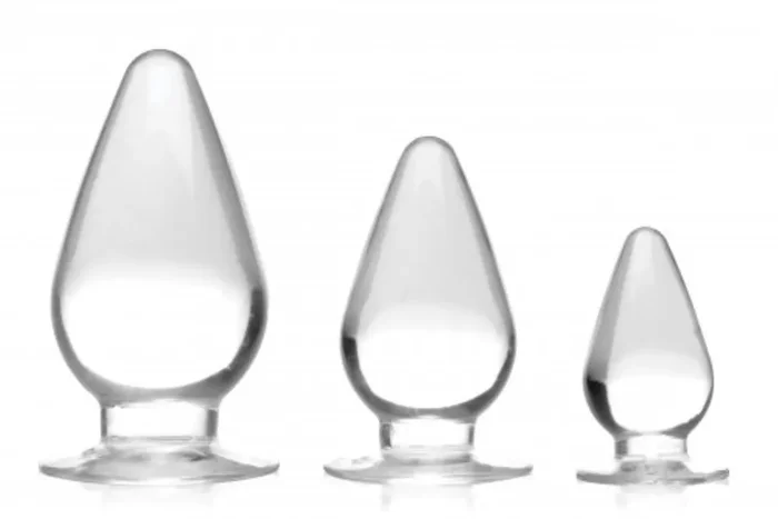 Triple Cones 3-teiliges Analplug-Set – Durchsichtig