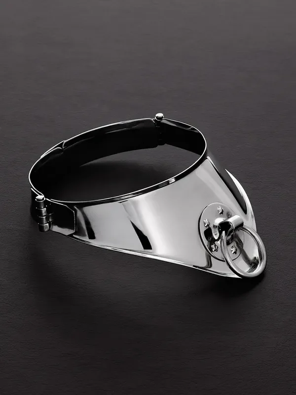 Triune Locking Cleopatra Collar with Ring Edelstahl-Halsfessel