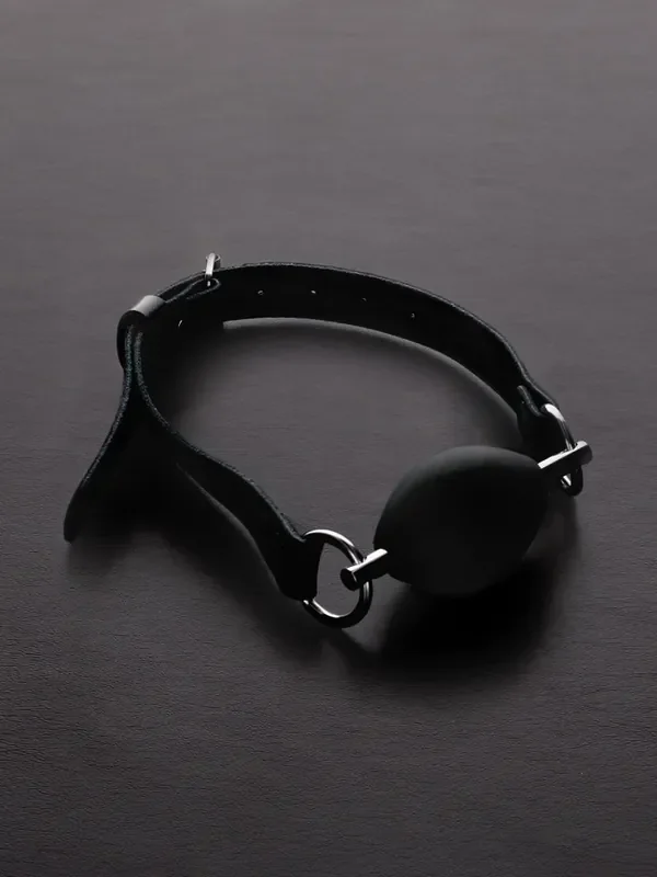 Triune Oval Silicone Ball Gag Ball-Knebel, schwarz