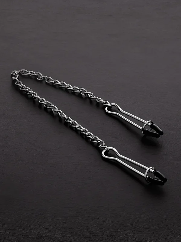 Triune Tweezer Clamps Edelstahl-Nippelklemmen mit Kette