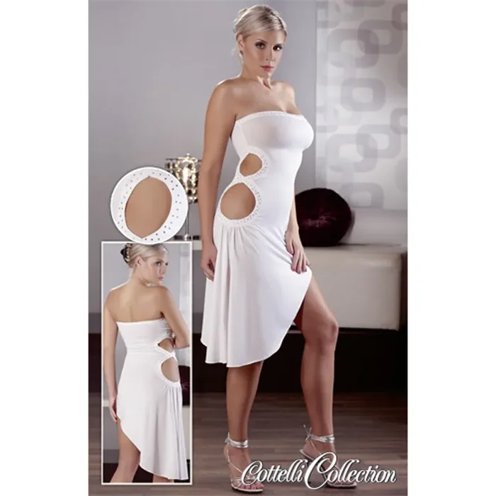 Tubekleid mit asymmetrischem Saum