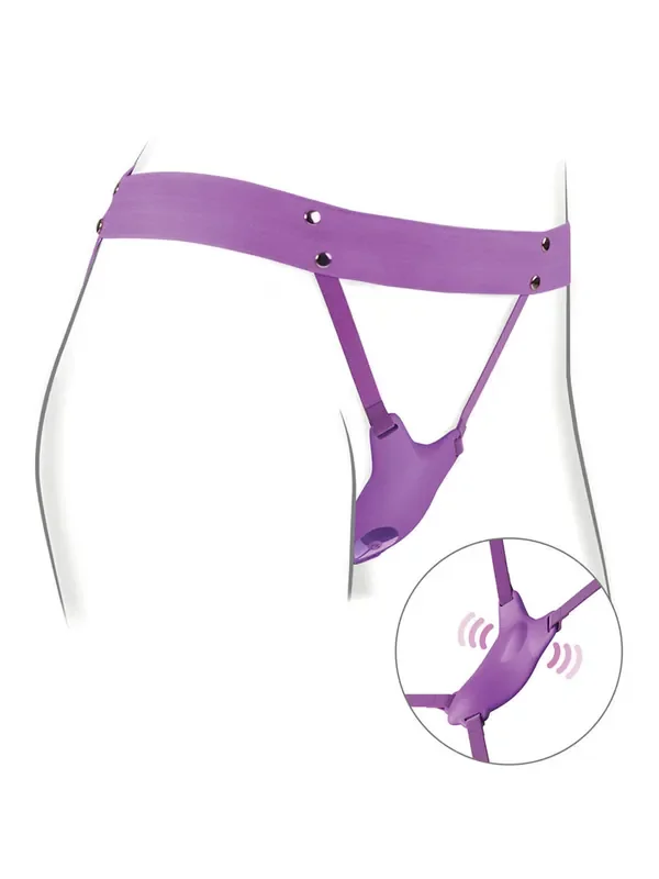 Ultimate Butterfly Strap-On Klitorisvibrator, lila