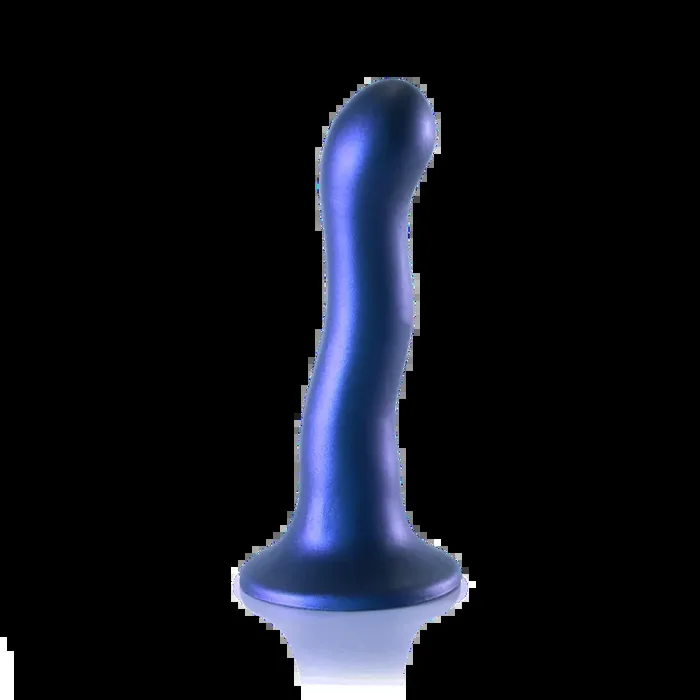 Ultra Soft Silikon Curvy G-Spot Dildo – 7‘‘ / 17 cm – Metallic Blue