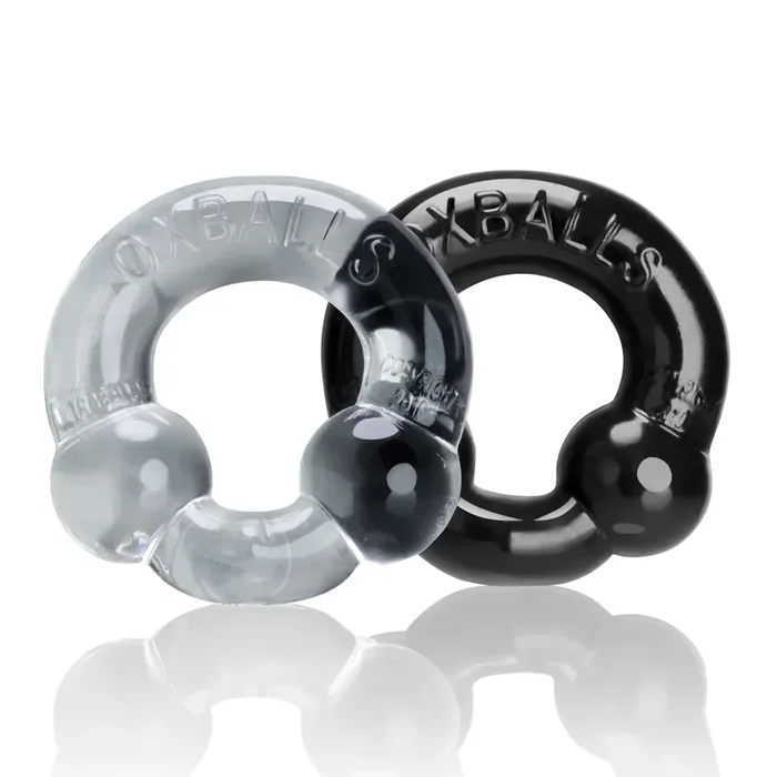 Ultraballs – 2-pack Nodule Pressure Cockrings – Black / Clear