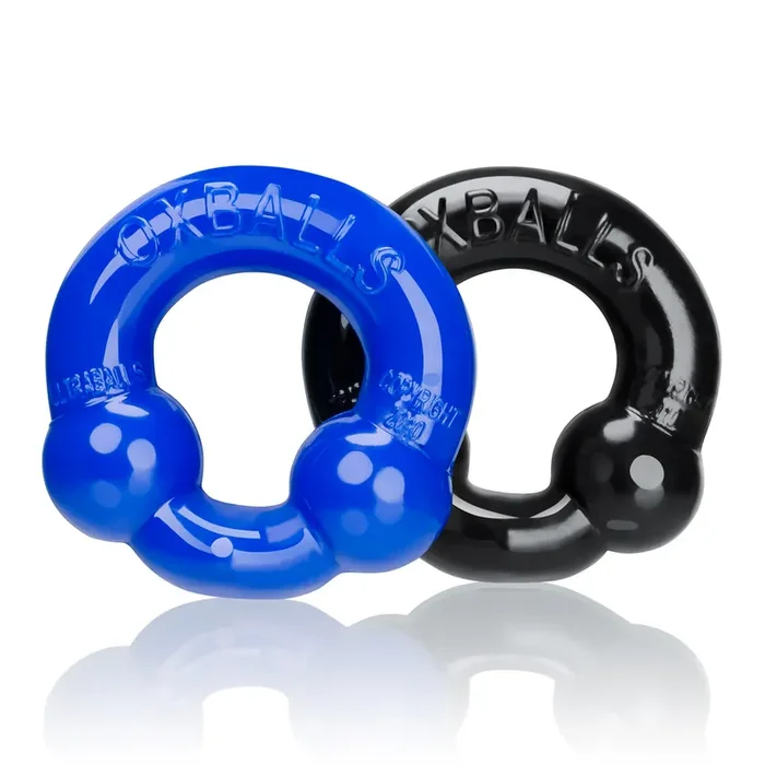 Ultraballs – 2-pack Nodule Pressure Cockrings – Black / Police Blue
