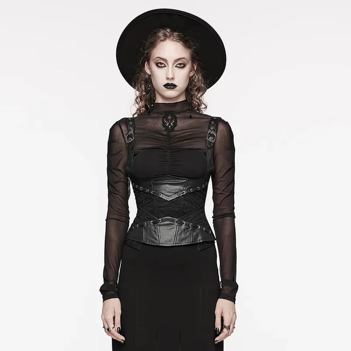 Unterbrust Korsett-Top mit geometrischem Design