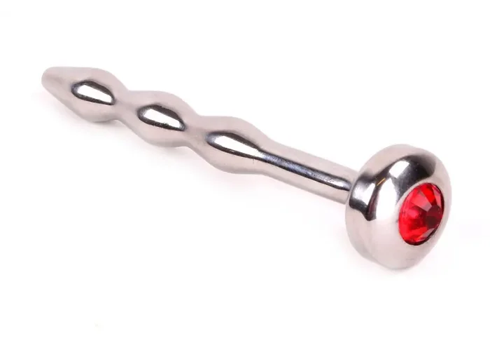 Urethral-Juwel JEWELLED 7cm x 8mm Rot