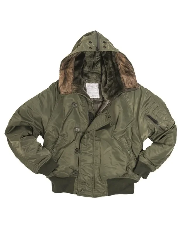US N2B Basic Fliegerjacke (Grösse L, Farbe Oliv)