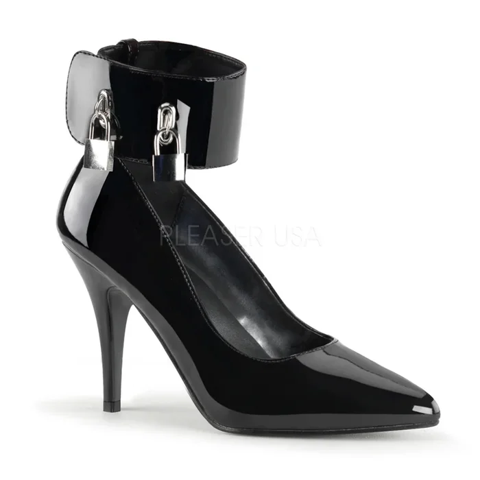 Vanity-434 – abschließbar (High Heel Größe: 7 – Gr. 37, High Heel Farbe: Schwarz)