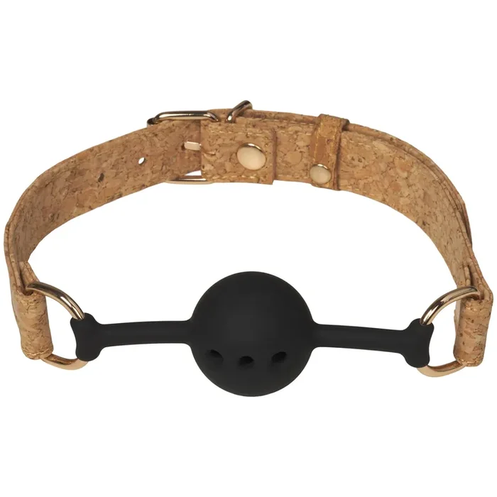 Vegan Fetish Ballknebel mit Korkriemen