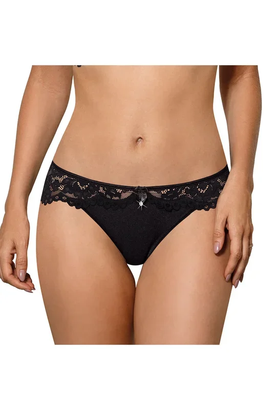 Verführerischer Panty aus Blütenspitze – schwarz