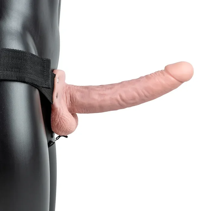 Vibrating Hollow Strap-On with Balls – 9 / 23 cm