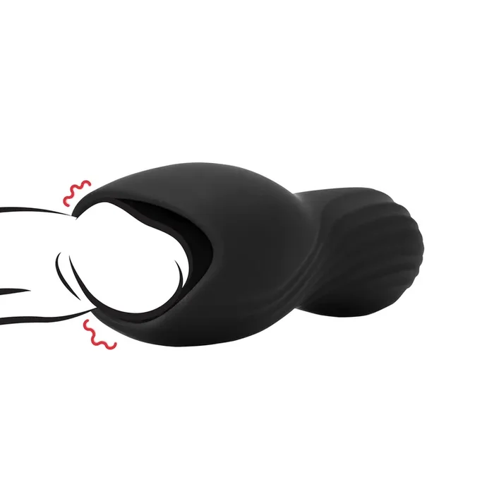 Vibrating Masturbator Sleeve – Licorice Black