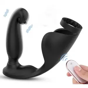 Vibrating Plug and Bag Rapteus 11 x 3 cm – 30 mm Ring