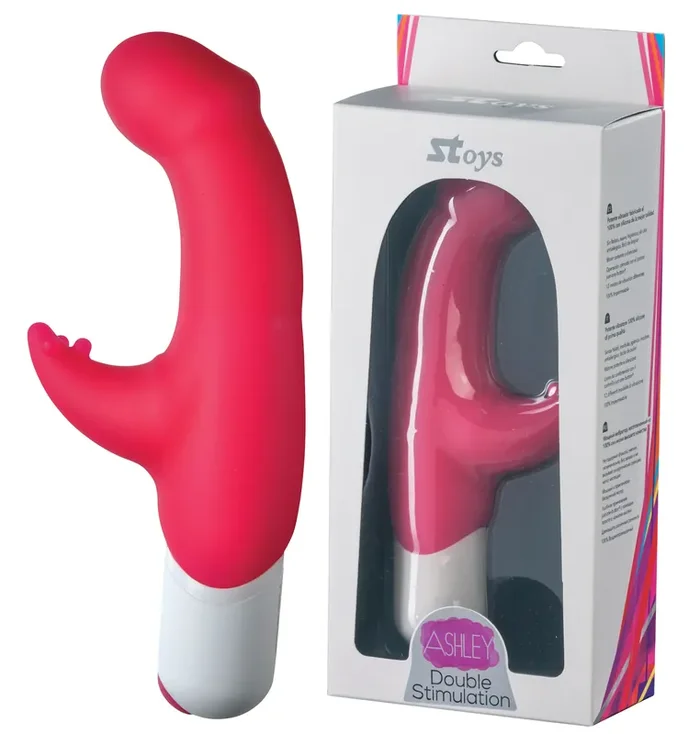 Vibrator mit Klitorisreitzer mit Noppen