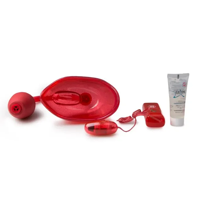 Vibrierender Vagina-Saugnapf – Rot
