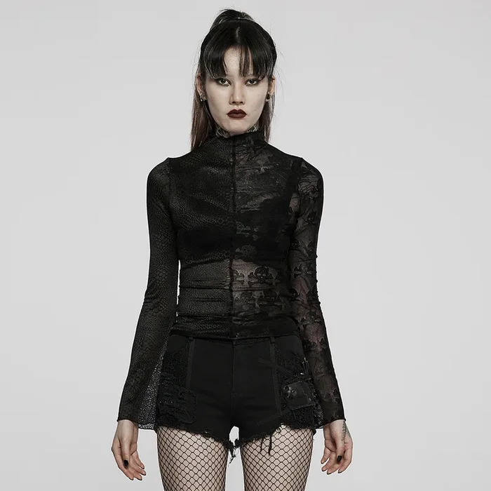 Vielseitiges Mesh Longesleeve Top