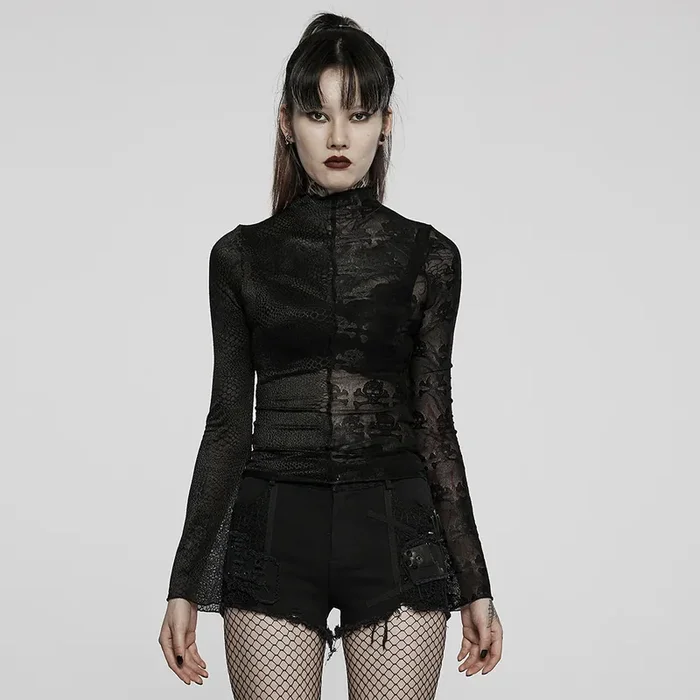 Vielseitiges Mesh Longesleeve Top