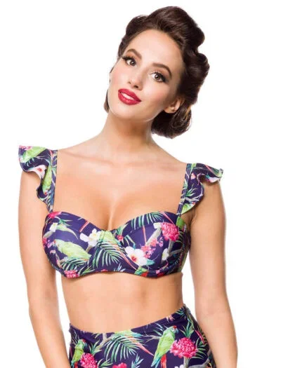Vintage Bikini-Oberteil Dunkelblau