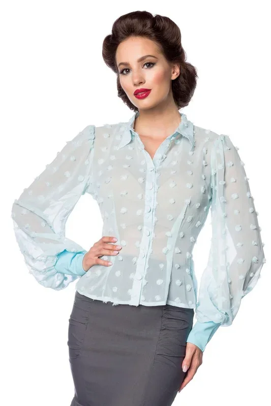 Vintage Bluse (Grösse: M, Farbe: Blau)