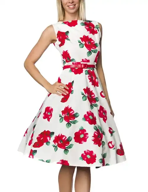 Vintage-Kleid mit Gürtel